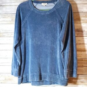 Umgee Blue/Gray Velour Sweatshirt-so soft and comfy!